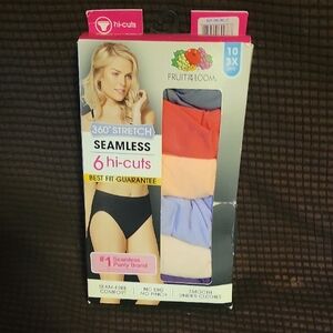 Fruit of the Loom Seamless Hi-Cuts - Red, Orange, Blue, Purple, Gray, White